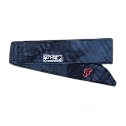 NAVY TIE DYE - HEADBAND PROTO A (sparkly tag)