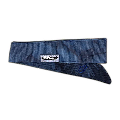 NAVY TIE DYE - HEADBAND PROTO A (sparkly tag)