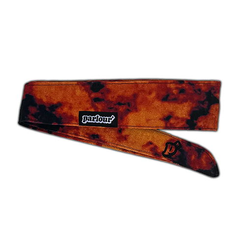 "FIRE TIE DYE" BURNT ORANGE 2 - HEADBAND LC