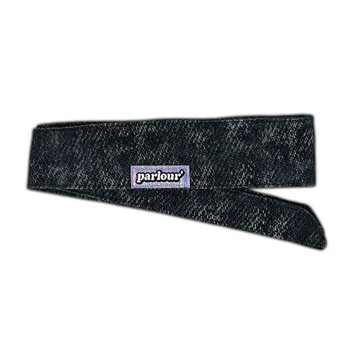 BLACK ACID DENIM - HEADBAND PROTO B2 (sparkly tag)