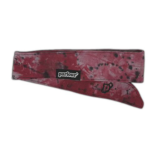 RED/GREY/BLACK TIE DYE - HEADBAND PROTO A (black tag)