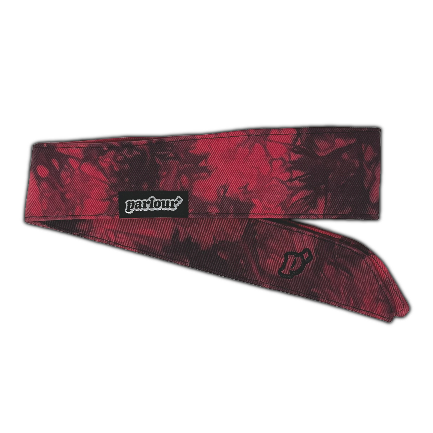 RED/BLACK TIE DYE - HEADBAND PROTO A (black tag)