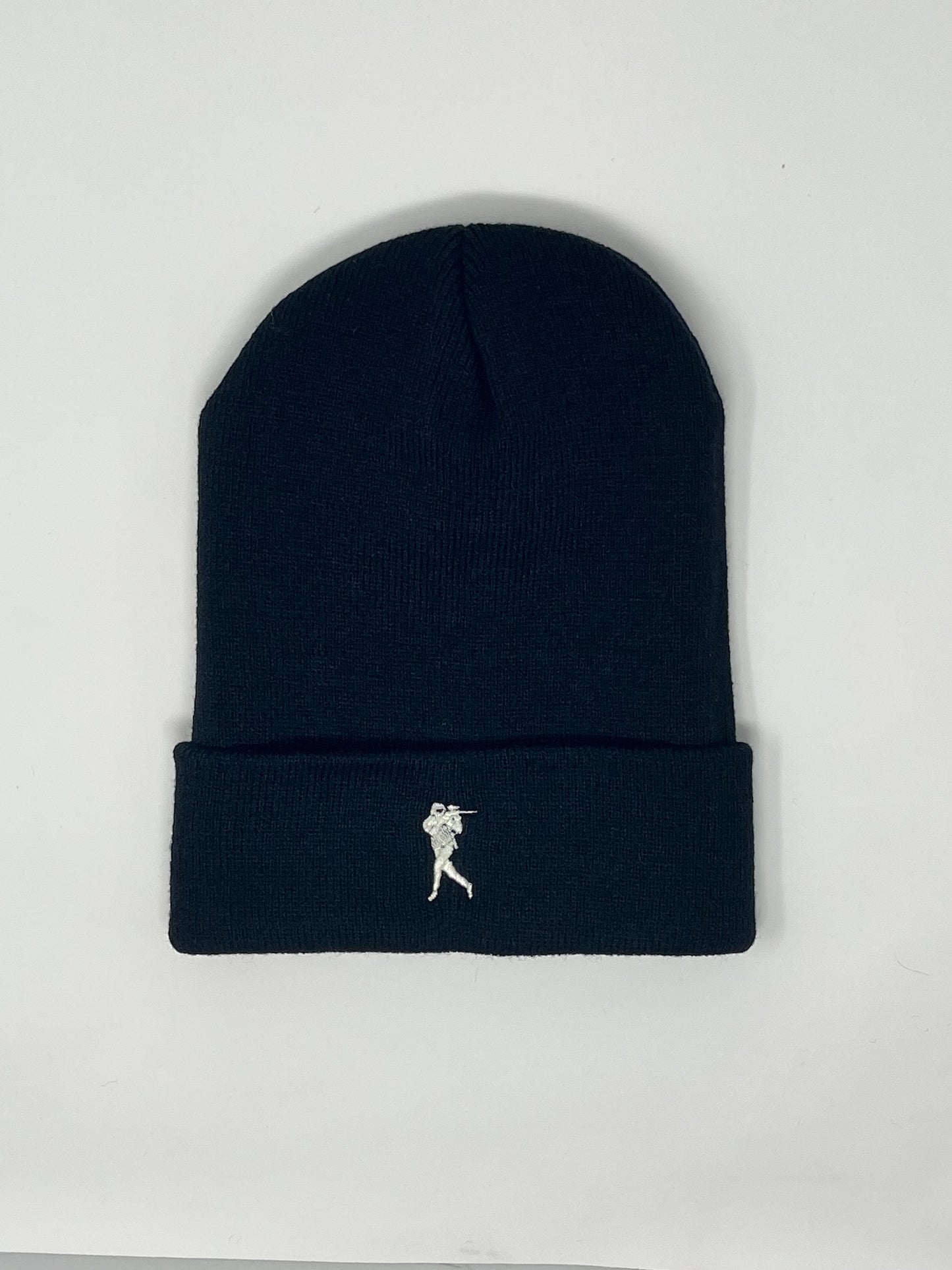 RUN & GUN B - CUFF BEANIE (Black/Cream)