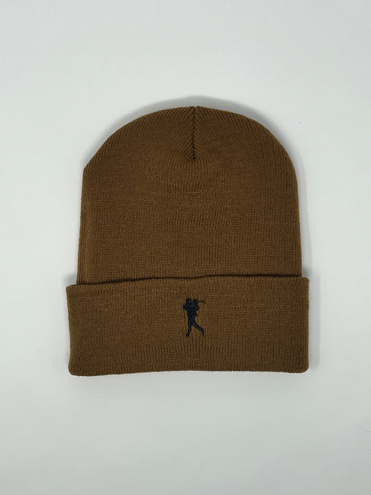 RUN & GUN B - CUFF BEANIE (Brown)